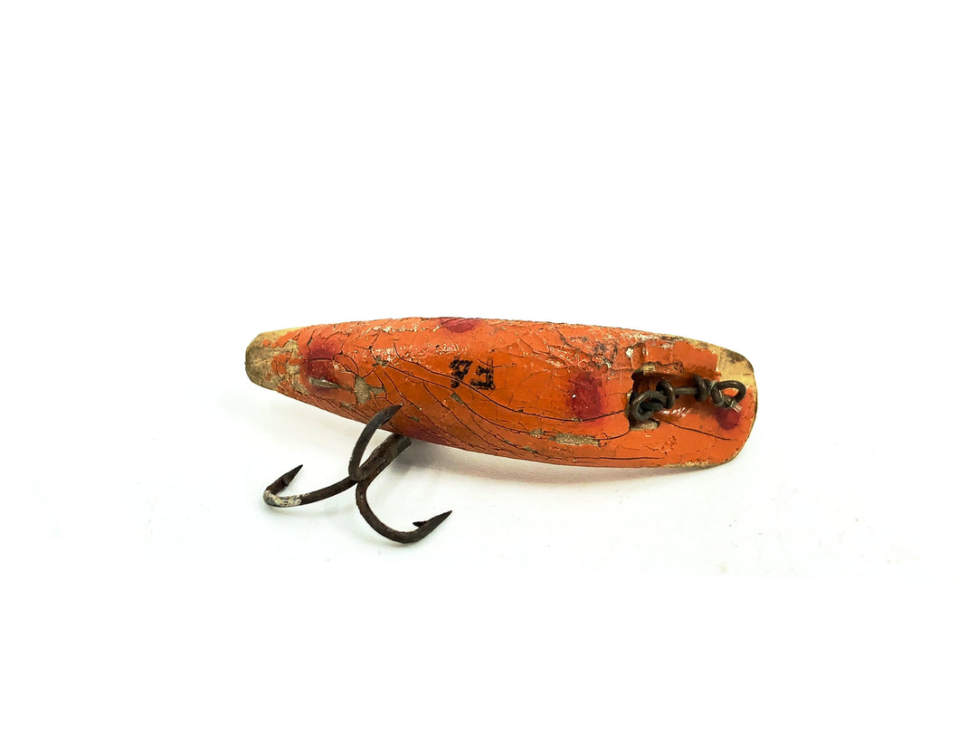 Helin Wooden Flatfish F4, OR Orange/Spots Color