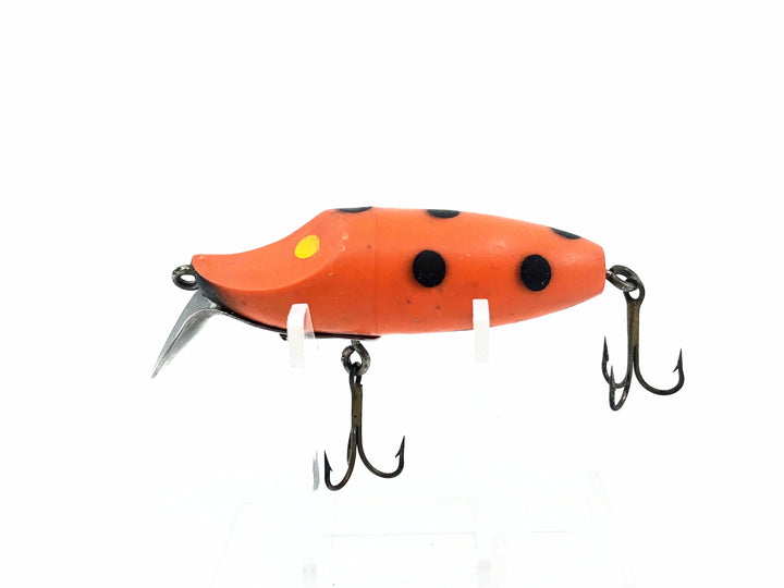 Paw Paw River Runt Lure, Orange/Black Dots Color
