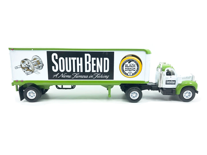 First Gear 1960 Mack Tractor & Trailer B-61, South Bend Fishing w/Box