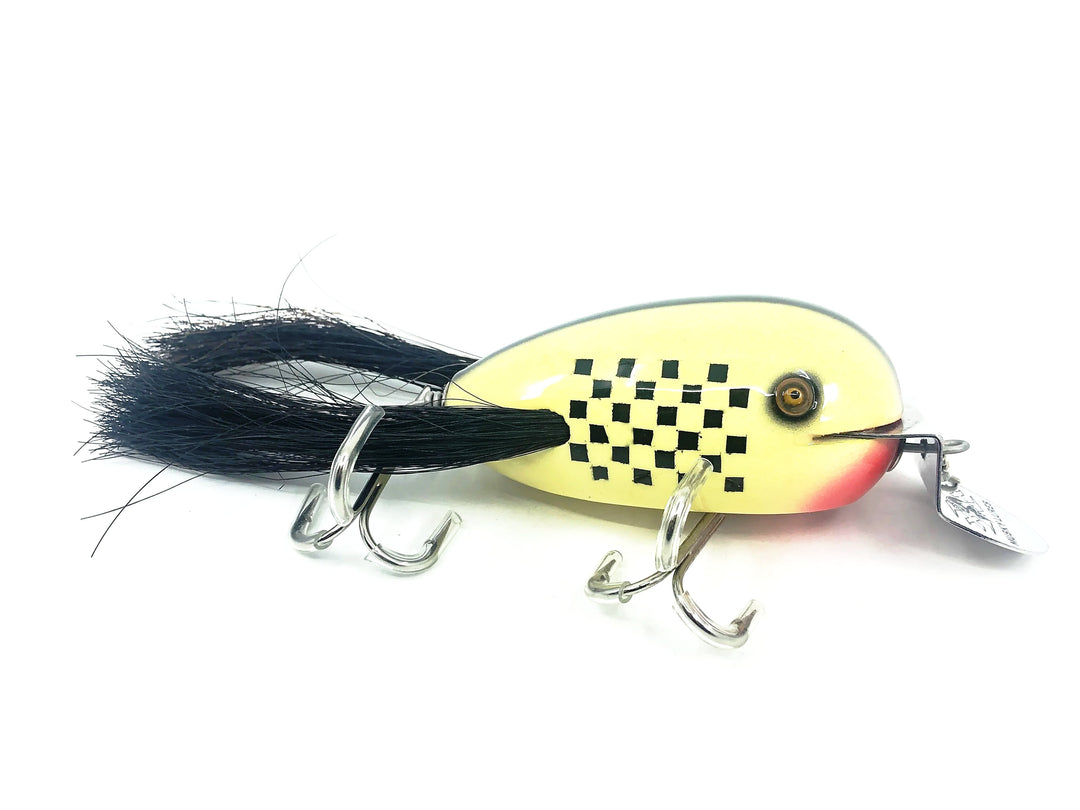 Musky Dan (XXX Lures) Giant Dingbat 3 7/8", Black & White Checkers Color
