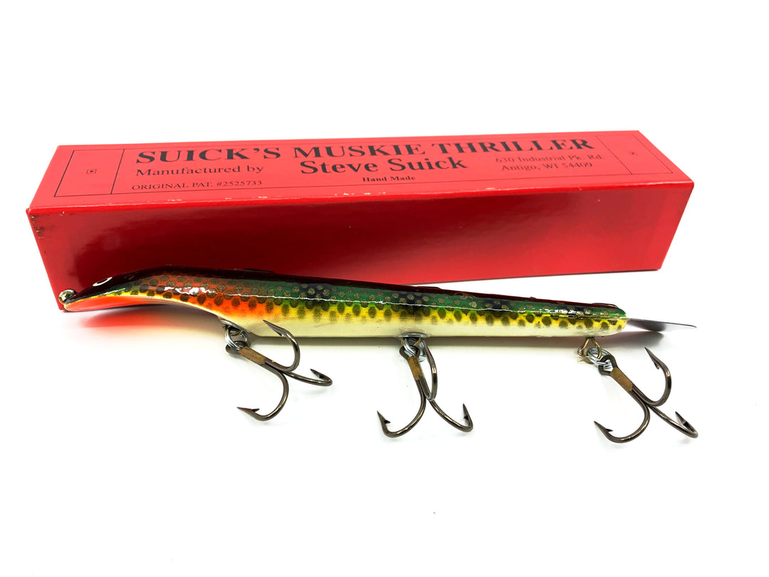 Suick Muskie Thriller Special Edition SIGNED, Yellow Perch Color New in Box