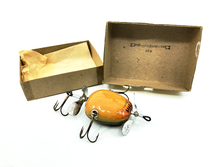 Reproduction Pflueger 1975 Kent Floater Frog, Green Frog Color-EDJ