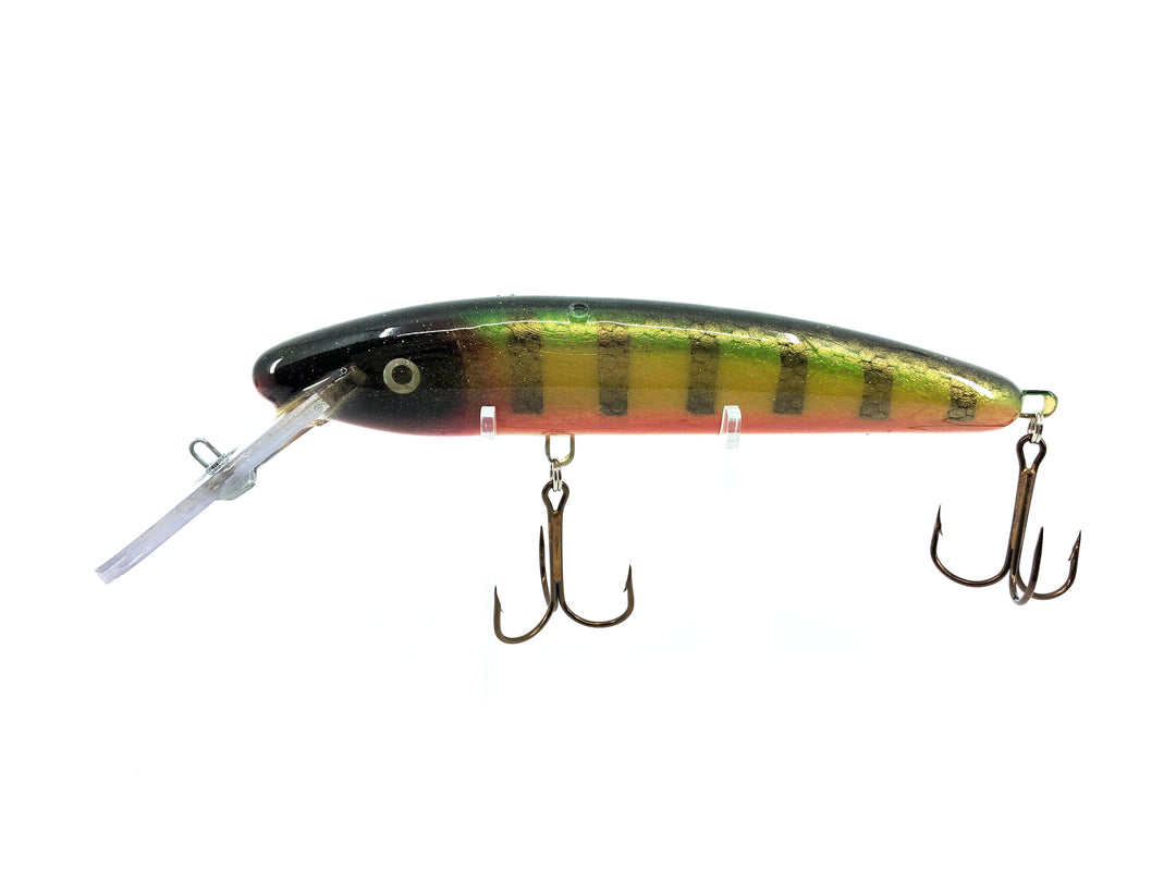 Slammer 7" Deep Diver Minnow Lure, Green Perch Color