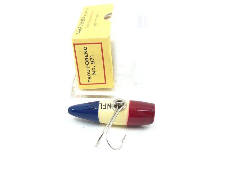 South Bend NFLCC Reproduction Trout Oreno #971, Red/White/Blue Color New in Box