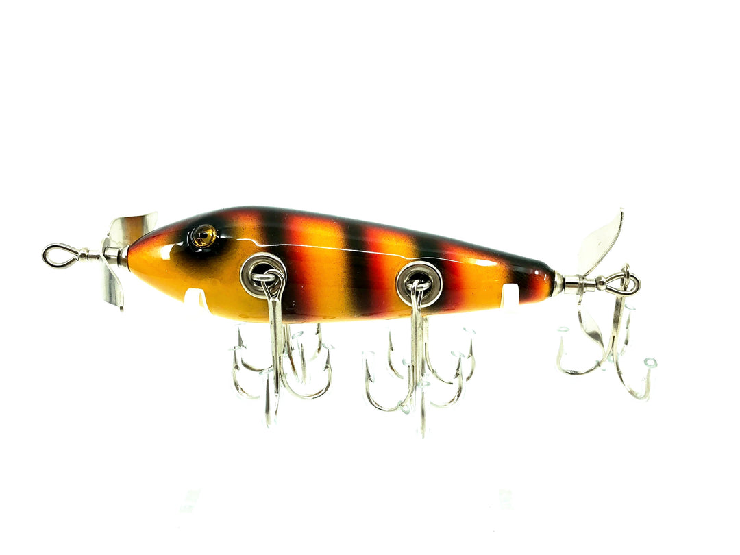 Musky Dan (XXX Lures) 5 Hook Minnow, Bar Perch Color