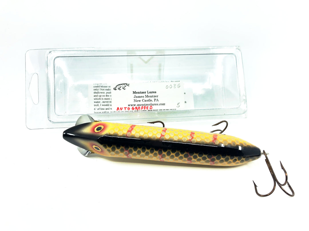 Mentzer Lures "Autographed" Giant Vamp 008G, Yellow Perch Color with Box