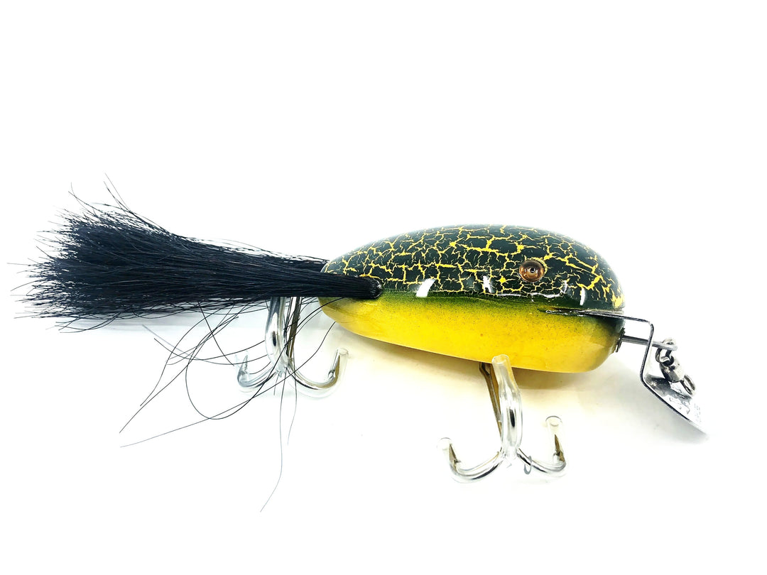 Musky Dan (XXX Lures) Giant Dingbat 3 3/4", Frog Crackle Back