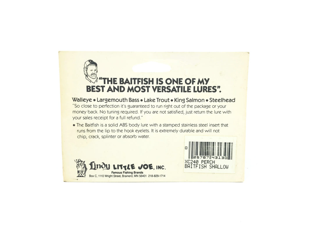 Lindy Baitfish Shallow Diver, Perch Color on Card