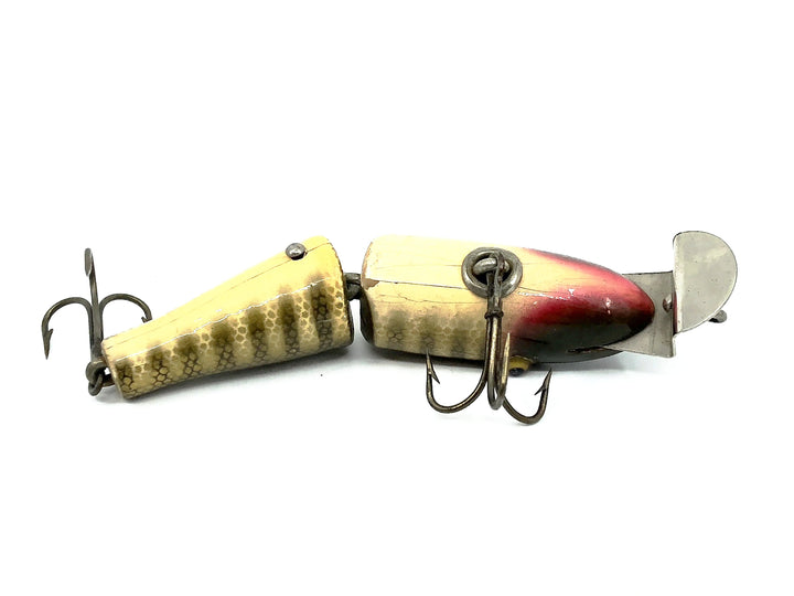 Creek Chub 2700 Baby Jointed Pikie Minnow, Color Pikie, Wooden Lure Glass Eyes