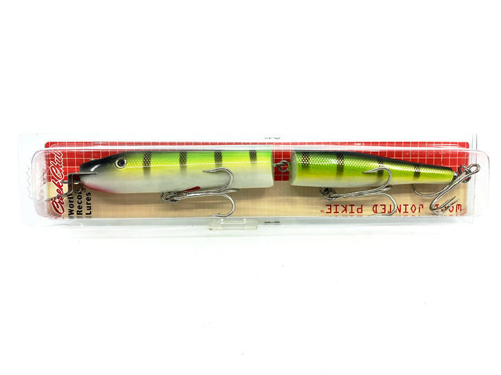 Creek Chub Wooden Giant Jointed Pikie 800, PE Perch Color, New on Card Old Stock
