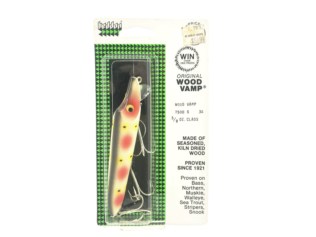 Original Heddon Wood Vamp 7500, S Strawberry Color on Card
