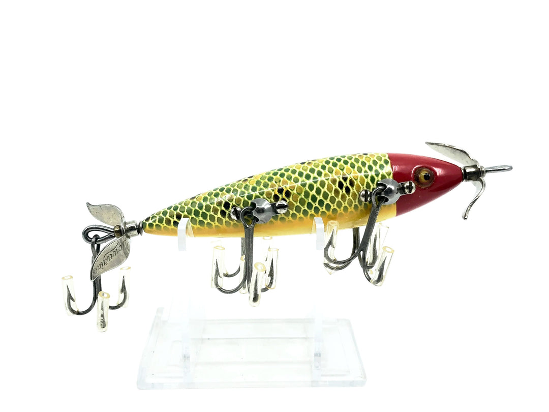 Kevin Klein Repainted Heddon 150, Red Head/Frog Scale Color