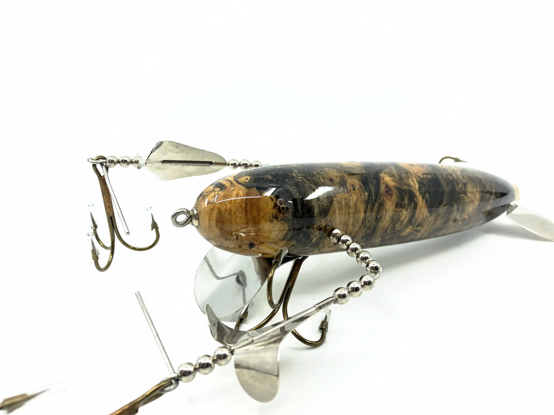 Musky Dan (XXX Lures) B-52 Bomber Lure, Made from Buckeye Burl w/COA