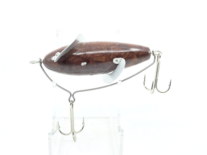Musky Dan (XXX Lures) Spiral Lure, Red Mallee Burl w/COA