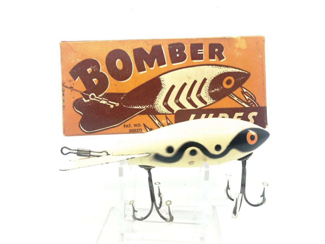 Bomber Wooden 600 Series, #08 White/Black Shadow Stripe Color with Box (610)
