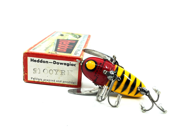 Heddon Crazy Crawler 2100, YRH Yellow Hornet Red Head Color with Box