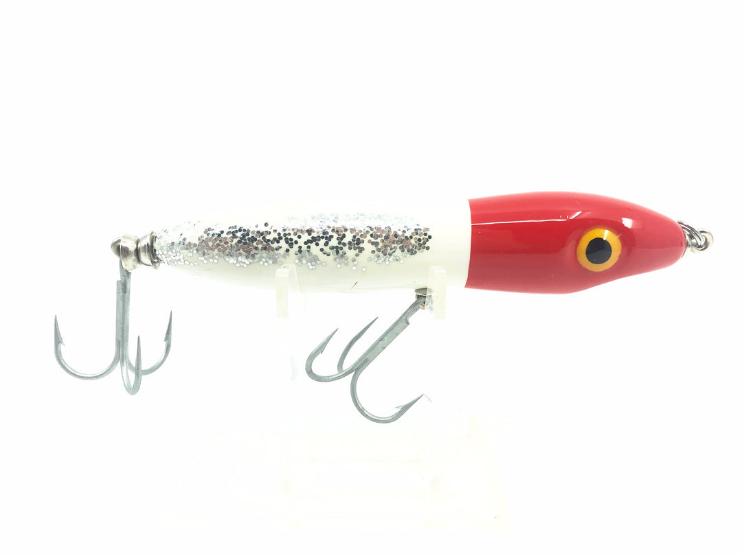 Luhr-Jensen Ozark Woodwalker, Red Head/White/Silver Flitter Color