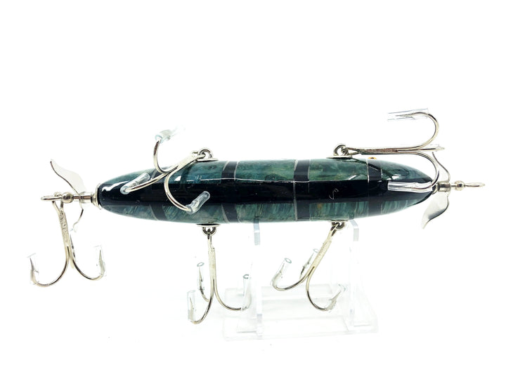 Musky Dan (XXX Lures) 5 Hook Minnow, Dyed Maple Burl & Ebony w/COA