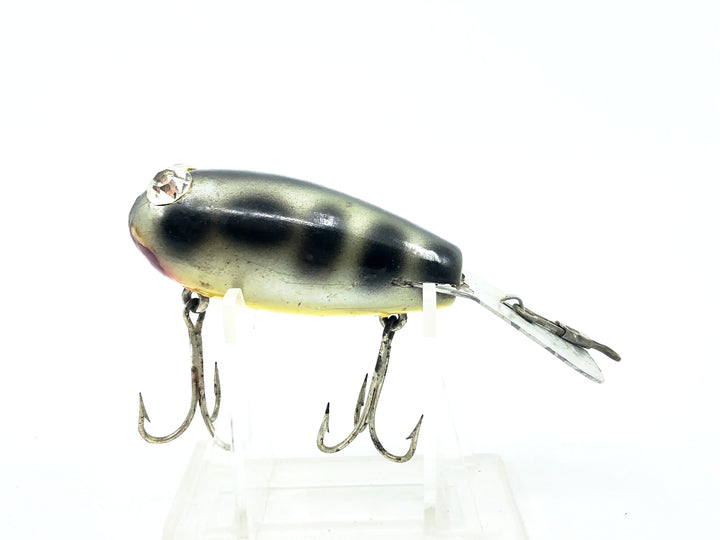 Creek Chub 7000 Seven Thousand, Repainted Silver/Yellow/Black Dots Color