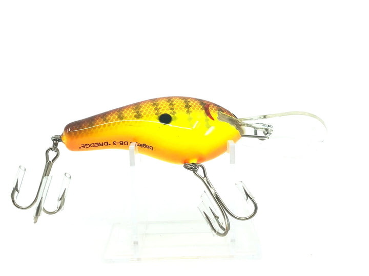 Bagley's DB3 Dredge, DC9 Dark Crayfish on Chartreuse Color