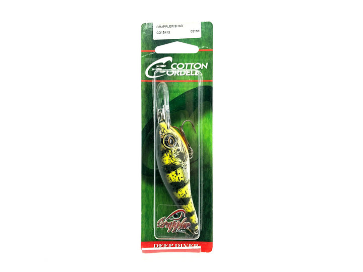 Cotton Cordell Grappler Shad, #412 White Perch Color on Card