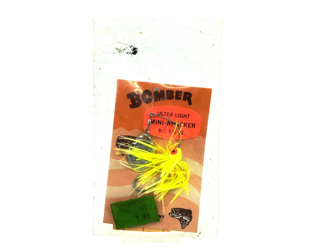 Bomber Ultra-Light Mini-Whacker 1/6oz 2MFY, Fluorescent Yellow Color New on Card