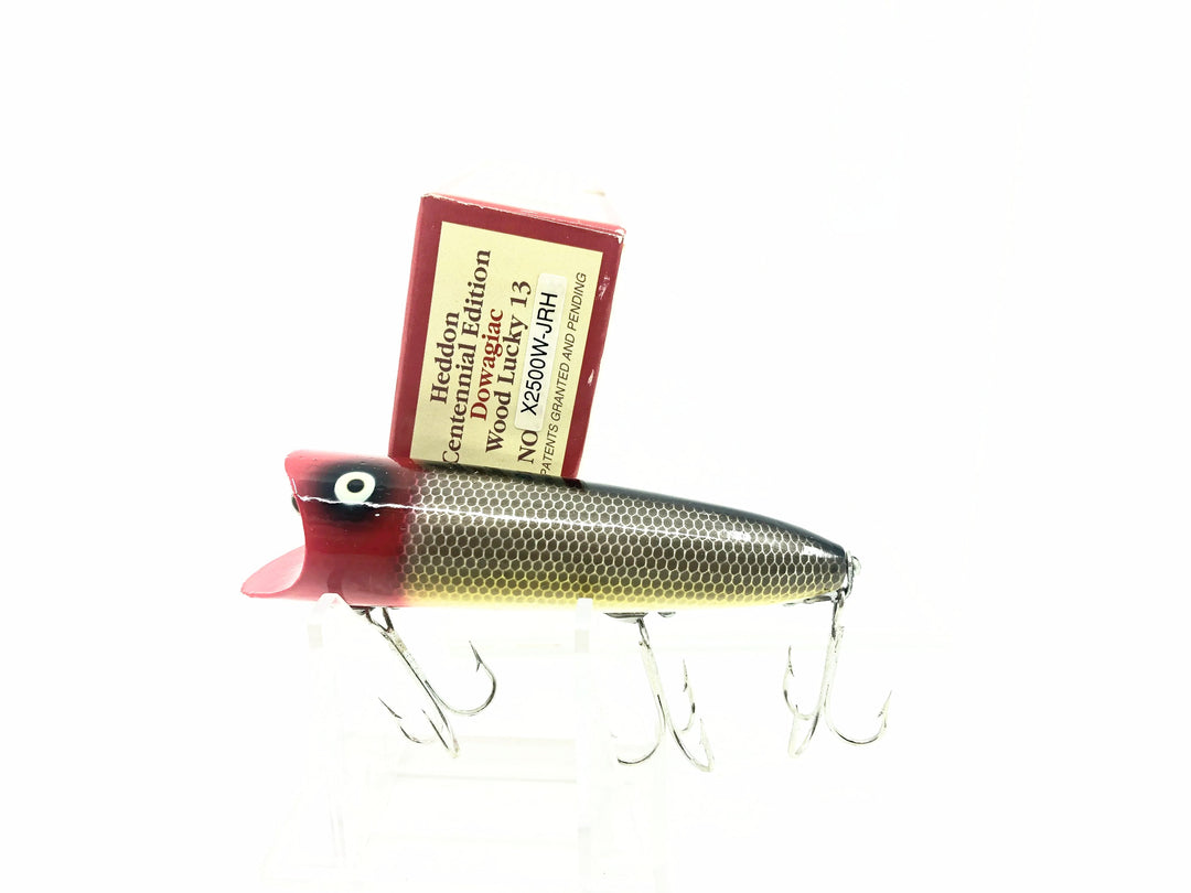 Heddon Centennial Edition Wood Lucky 13 New in Box NO. X2500W-JRH-Frog Scale Red Head Numbered!