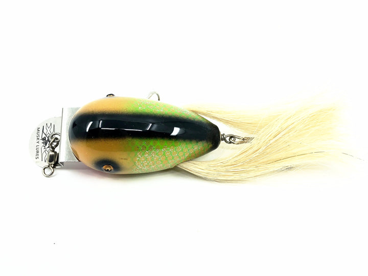 Musky Dan (XXX Lures) Husky Dingbat, Gold/Green Scales w/COA
