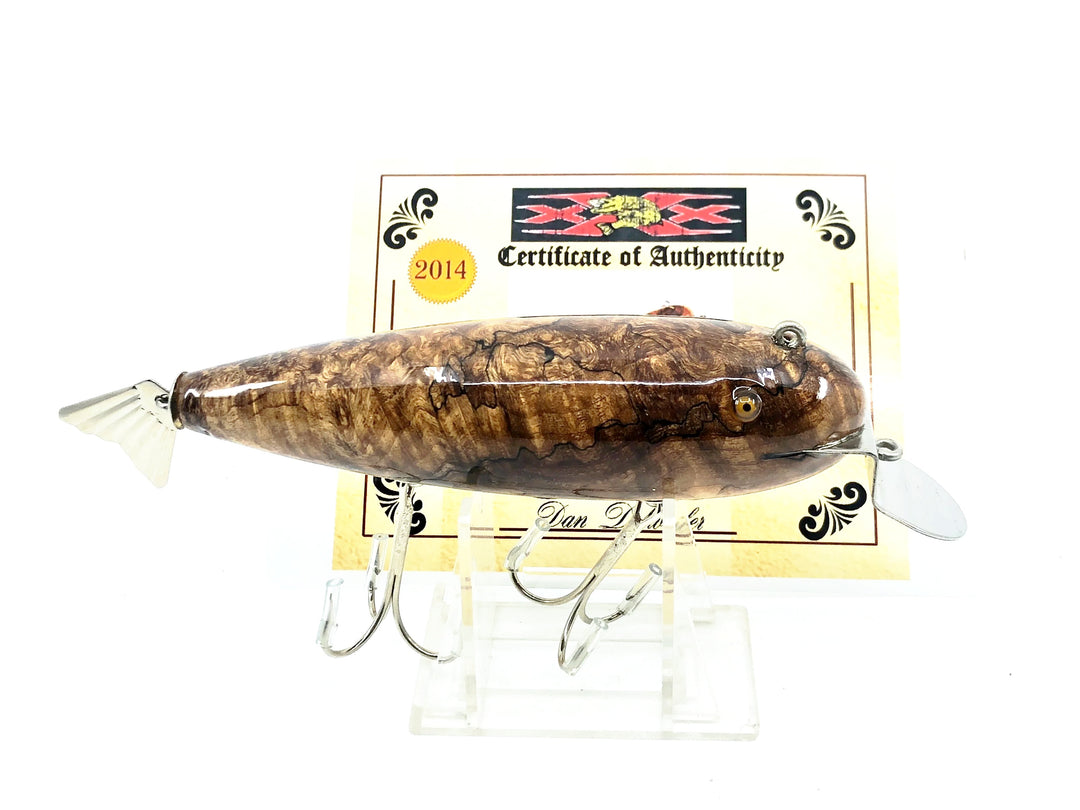 Musky Dan (XXX Lures) Wiggler, Splated Maple w/COA