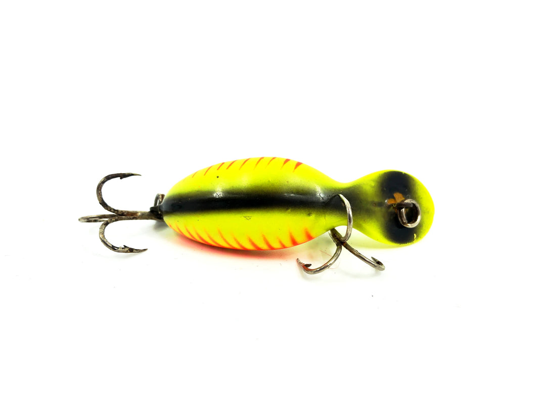 Heddon Tiny Clatter Tad, YFO Yellow Fluorescent Red Ribs/Black Back Color