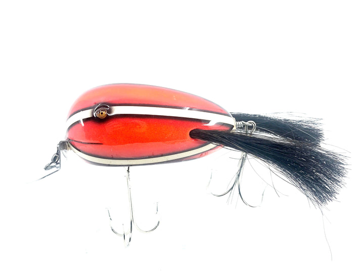 Musky Dan (XXX Lures) Giant Dingbat 5 1/2", Orange/Black & White Stripes w/COA