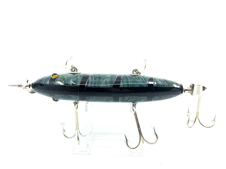 Musky Dan (XXX Lures) 5 Hook Minnow, Dyed Maple Burl & Ebony w/COA