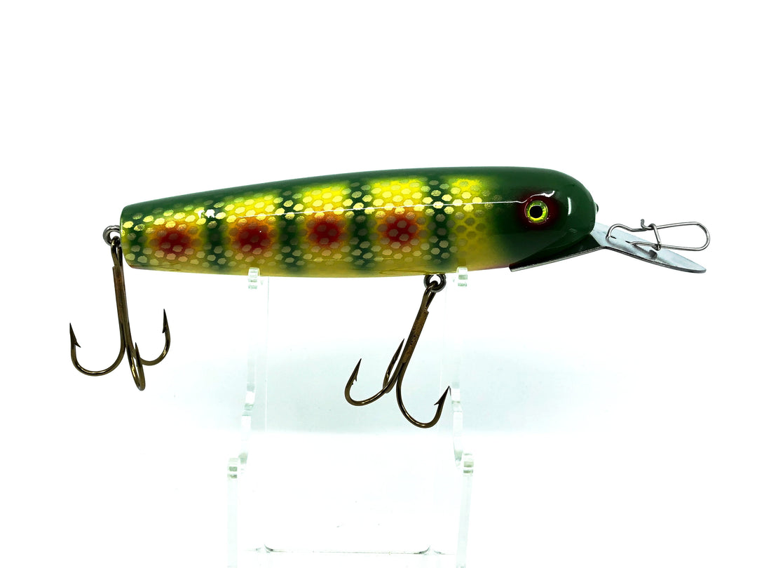 Leo-Lure, Leo Straight Musky Dawg, Custom Color, Special Perch (Yellow Belly)