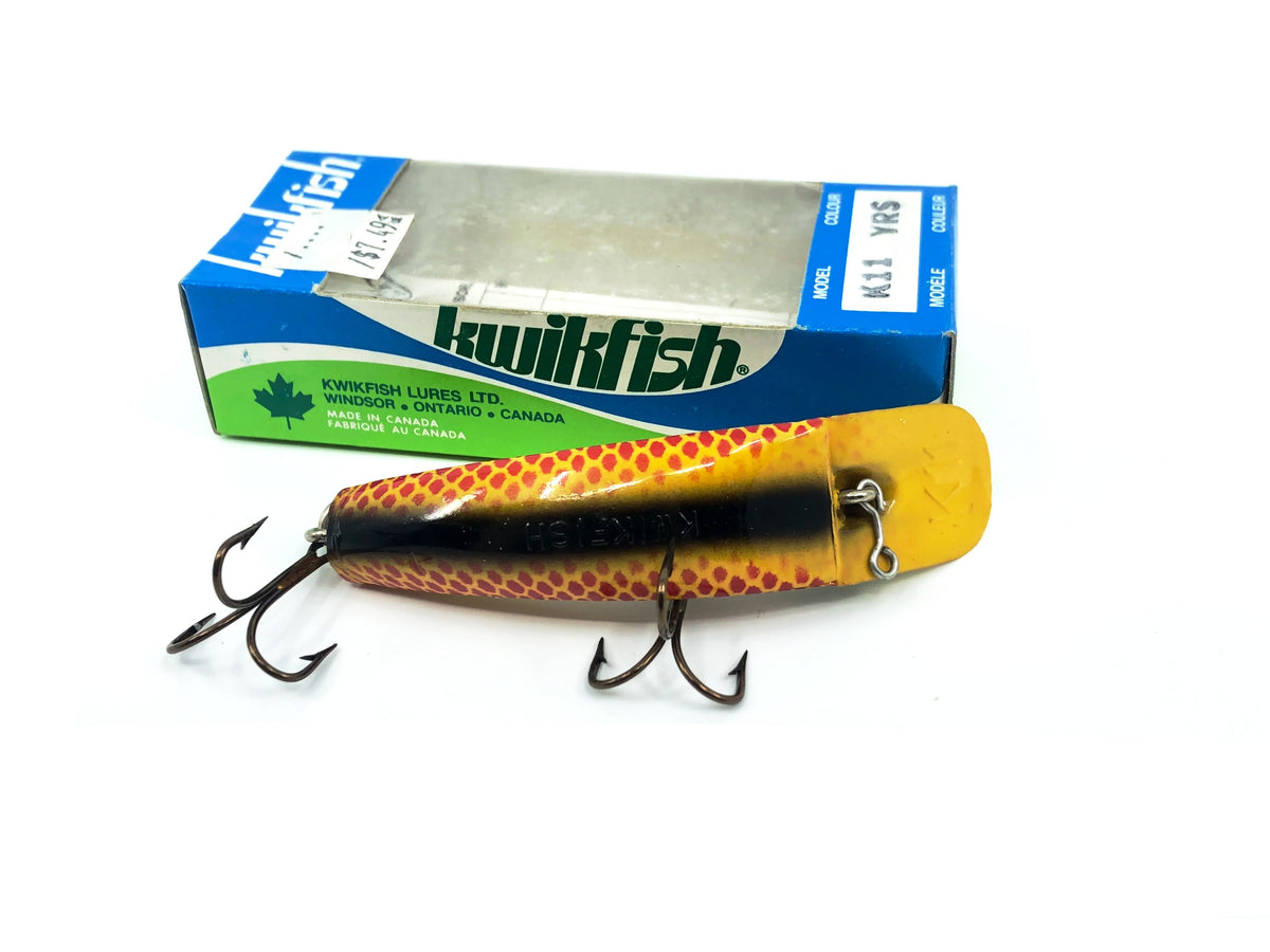 Kwikfish Kwikfish K11 YRS Yellow Red Scale/Black Stripe & Eyes Color in Box New ...