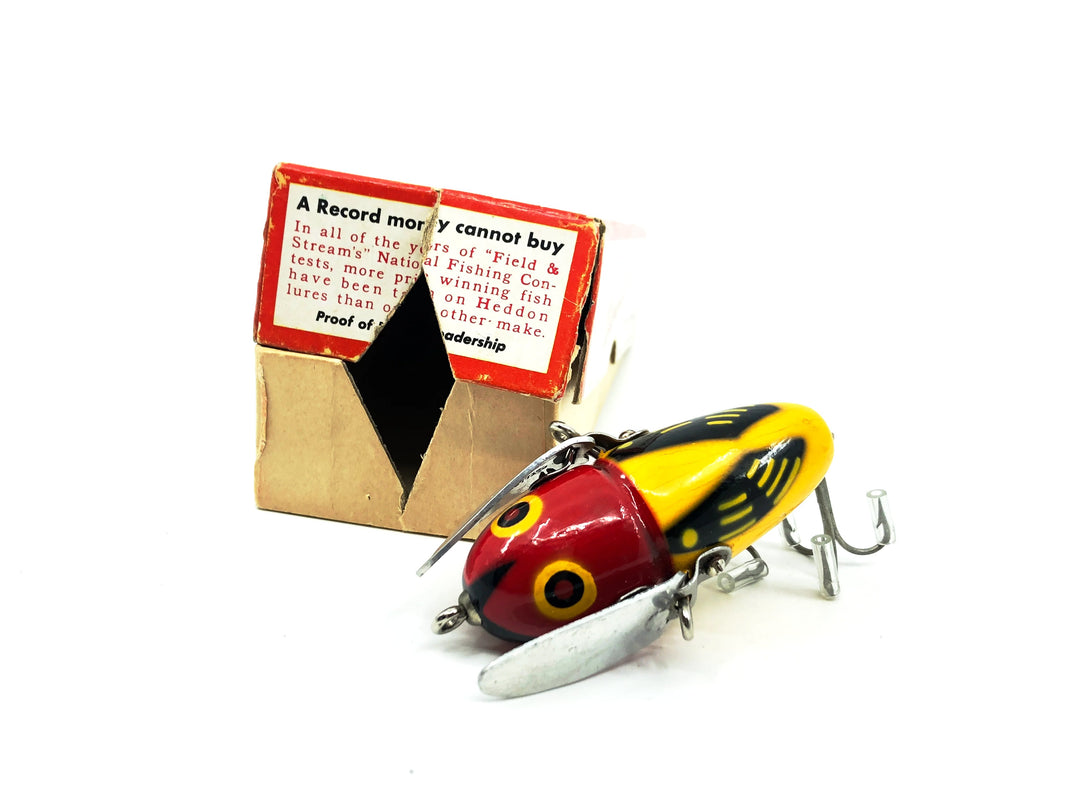 Heddon Crazy Crawler 2100, YRH Yellow Hornet Red Head Color with Box