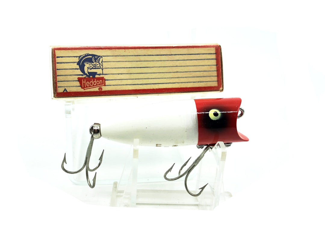Heddon Baby Lucky 13 2400, RH Red Head/White Body Color with Box