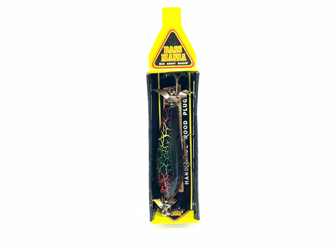 Tiemco Bass Mania Spark 75 Wooden Topwater Prop Bait Color 8 Rainbow Crackle