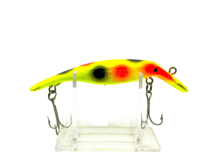 Homer Le Blanc Swim Whizz 4", Chartreuse/Orange/Black Dots Color