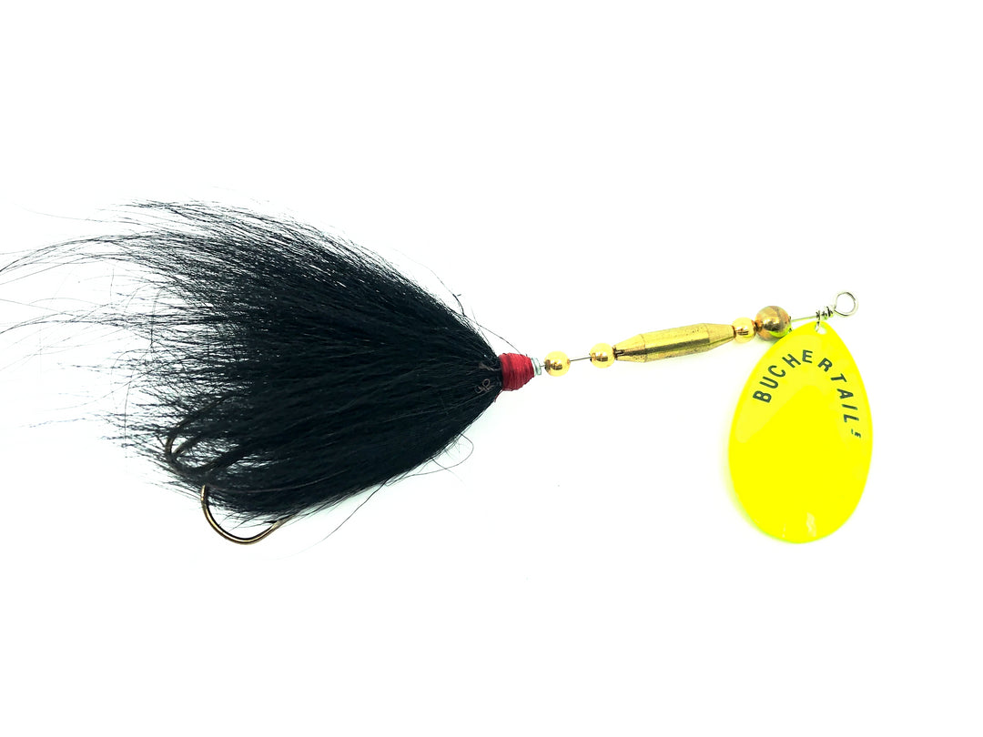 Buchertail 700 Series Spinner, Chartreuse Blade/Black Tail Color