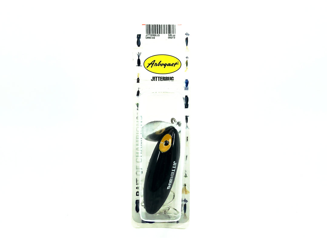 Arbogast Jitterbug 5/8oz, Black Color on Card