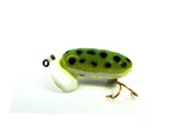 Arbogast Jitterbug 1/8oz Flyrod, Frog/White Belly Color, Plastic lip