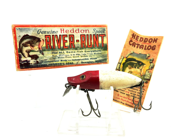 Heddon River Runt Spook Floater 9110-RH, Red Head Color with Box/Catalogue