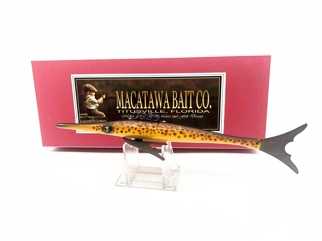 Macatawa Bait Co. Gar Decoy , Brown Trout Color w/Box