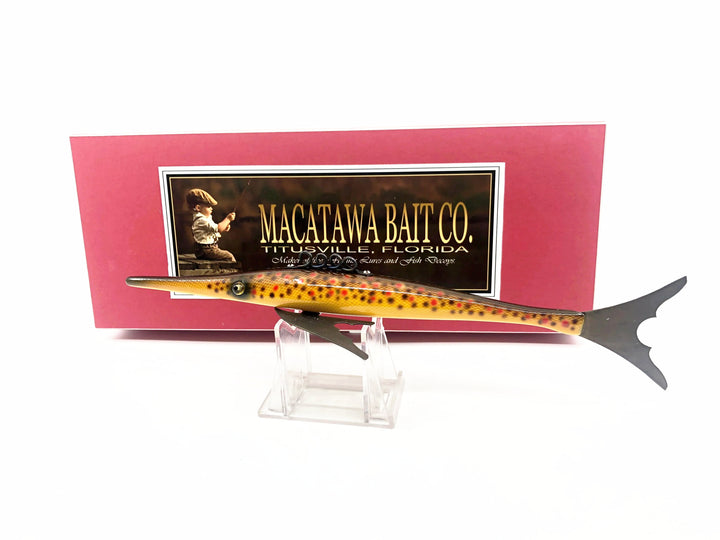 Macatawa Bait Co. Gar Decoy , Brown Trout Color w/Box