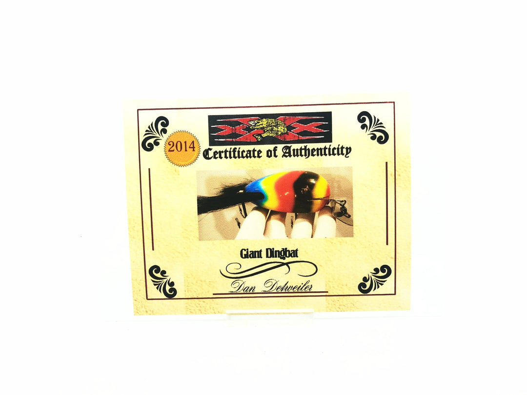 Musky Dan (XXX Lures) Giant Dingbat, Tie Dye Color w/COA