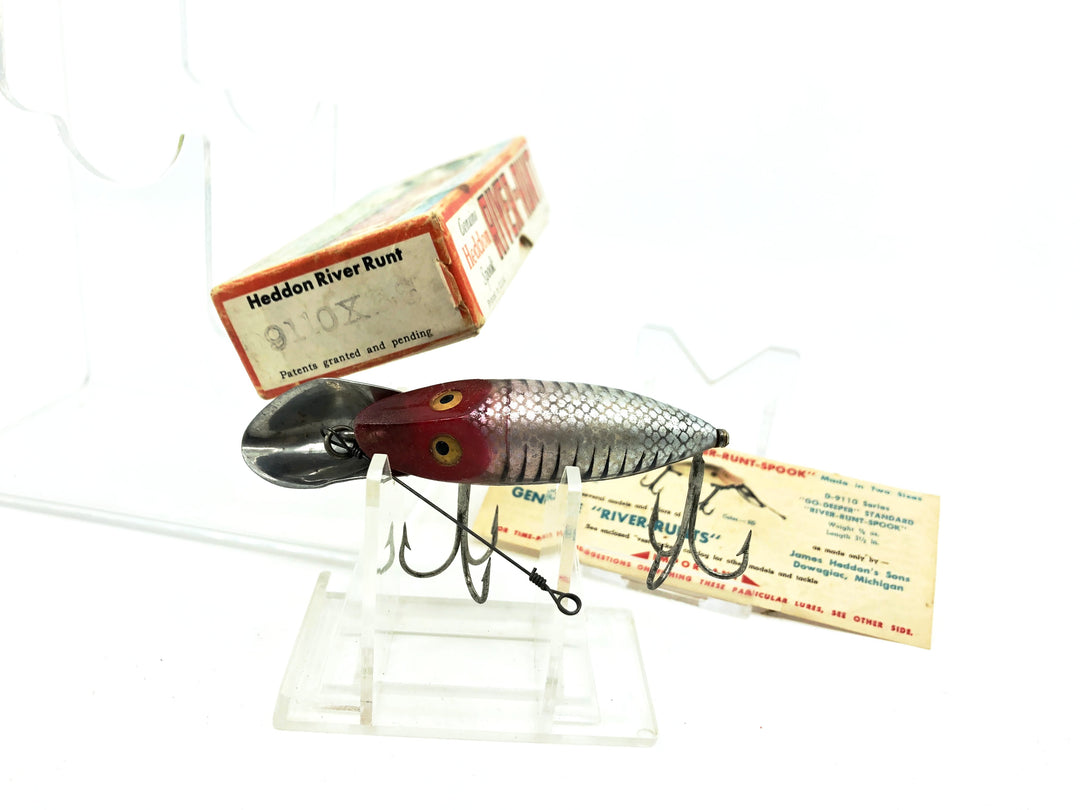 Heddon River Runt Spook Scoop Lip Go-Deeper D9110-XRS, Silver Shore Minnow Color with Box