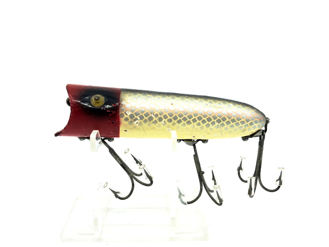 Heddon Original Wooden Lucky 13, PRH Shiner/Red Head Color
