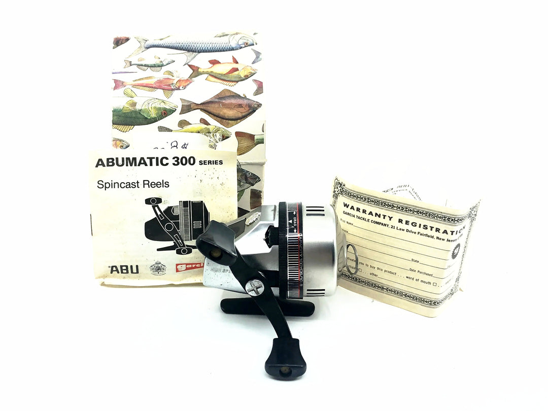 Abu Abumatic 315 Spincast Reel w/Paperwork & Warranty
