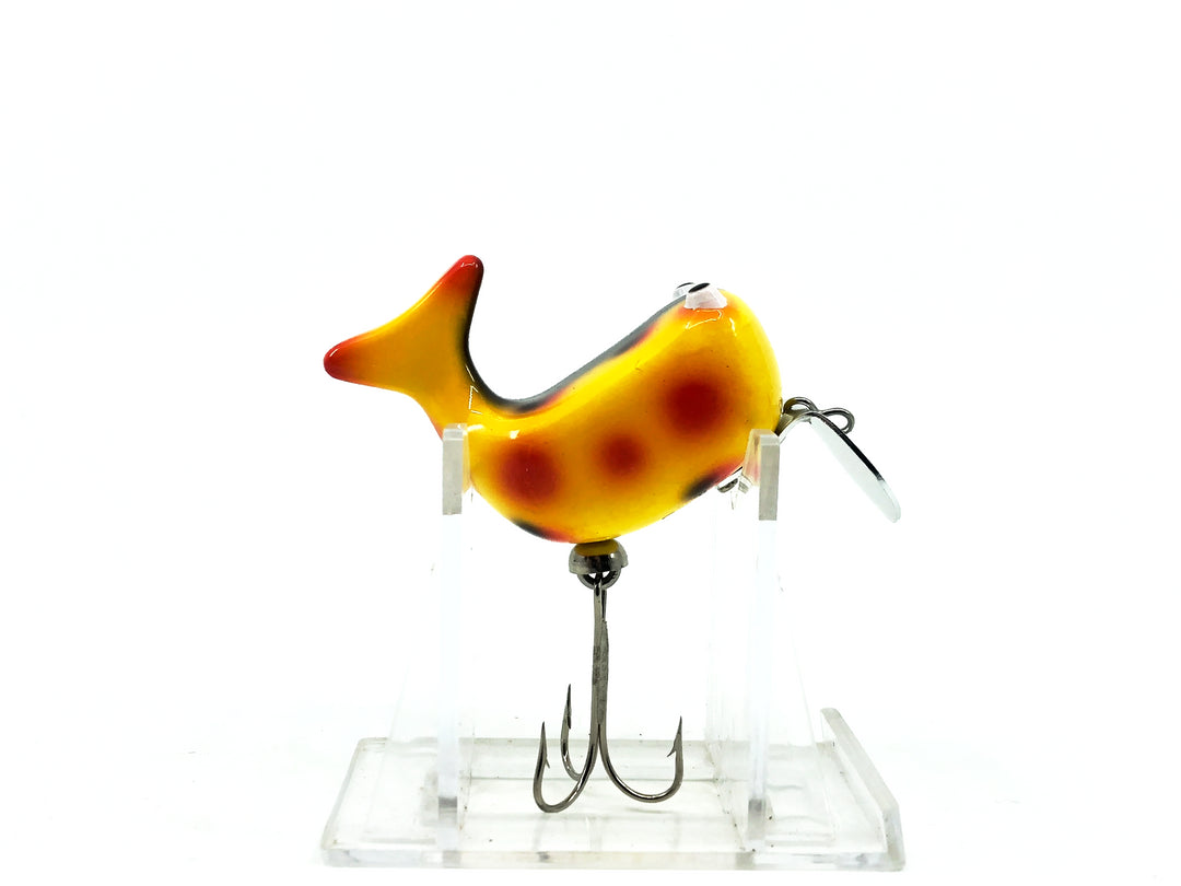 Plastic Image Up-Tail Hi-Tail Imitation, Yellow/Red Spots Color