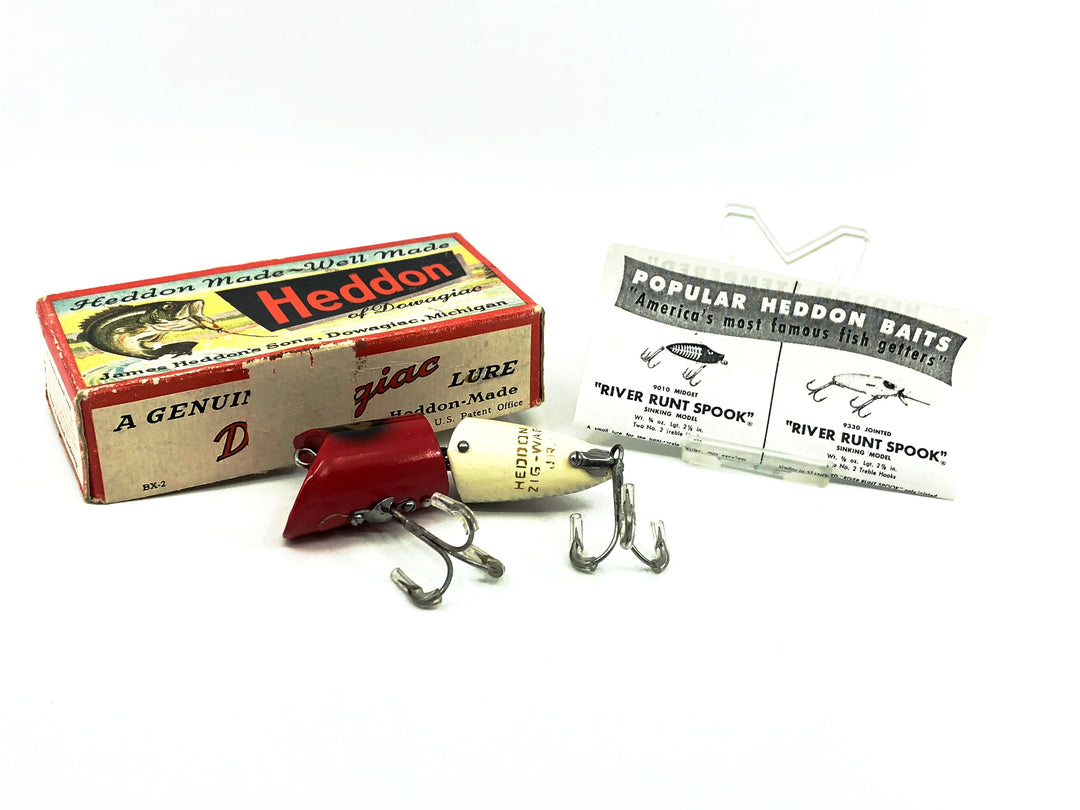 Heddon Zig Wag 8340, PRH Shiner Scale/Red Head Color with Box & Catalog